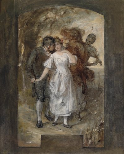 Young Couple and Death by Circle of Hans Makart